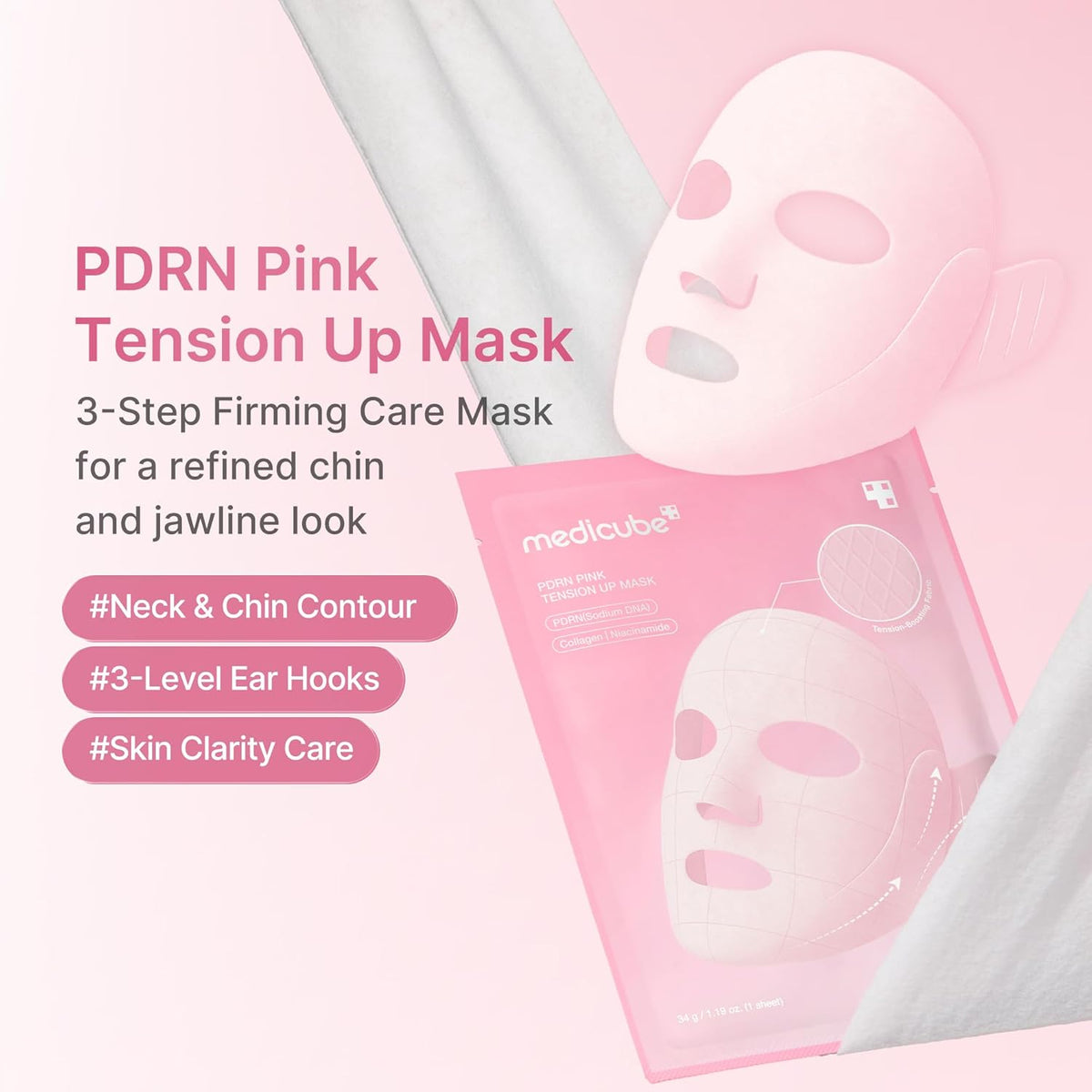 PDRN Pink Tension-Up 3-Step Contouring Sheet Mask