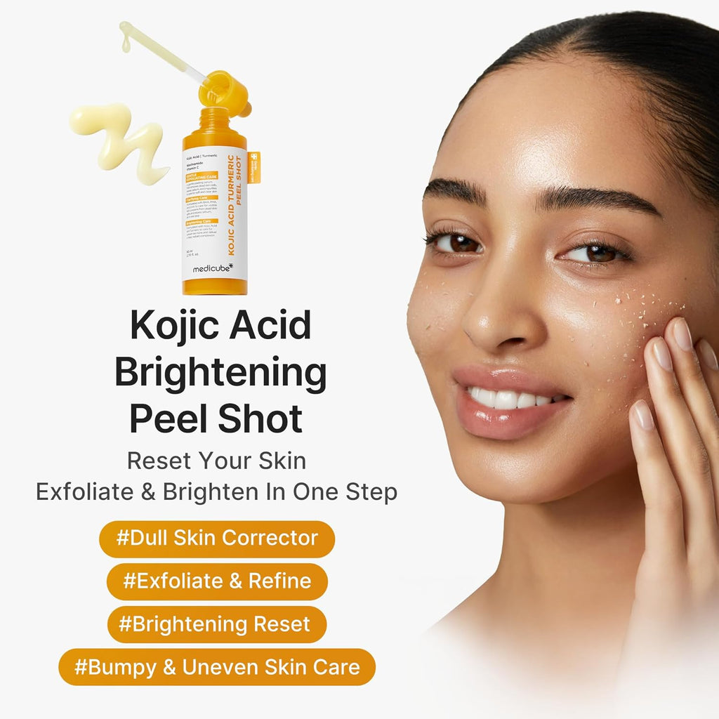 Body Peel Shot with Kojic Acid Turmeric, Brightening & Exfoliating