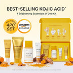 Kojic Brightening Essentials Mini Skincare Set - 4-Step Starter Kit