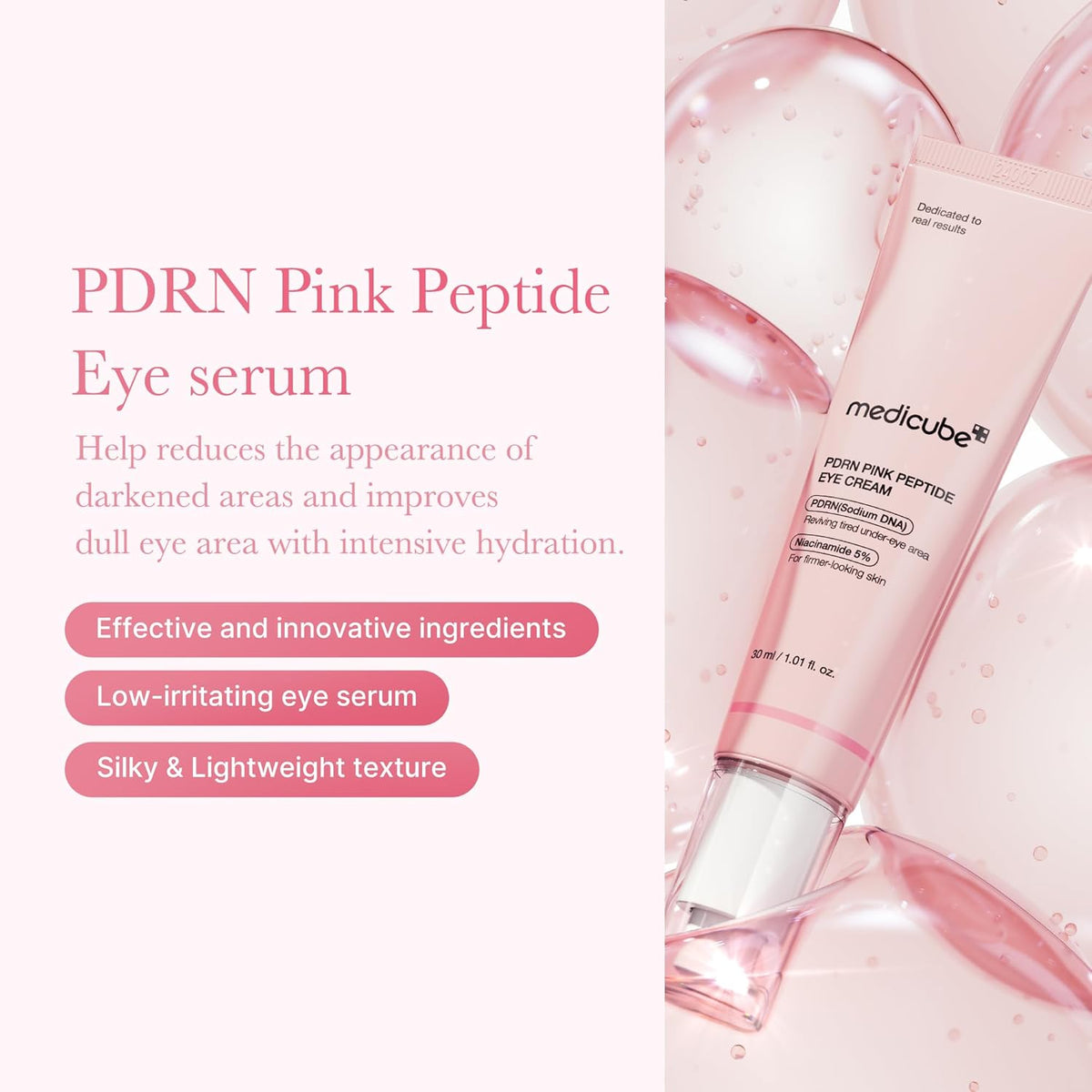 Advanced Eye Serum with Salmon DNA PDRN, Peptides, and Retinol for Reducing Fine Lines