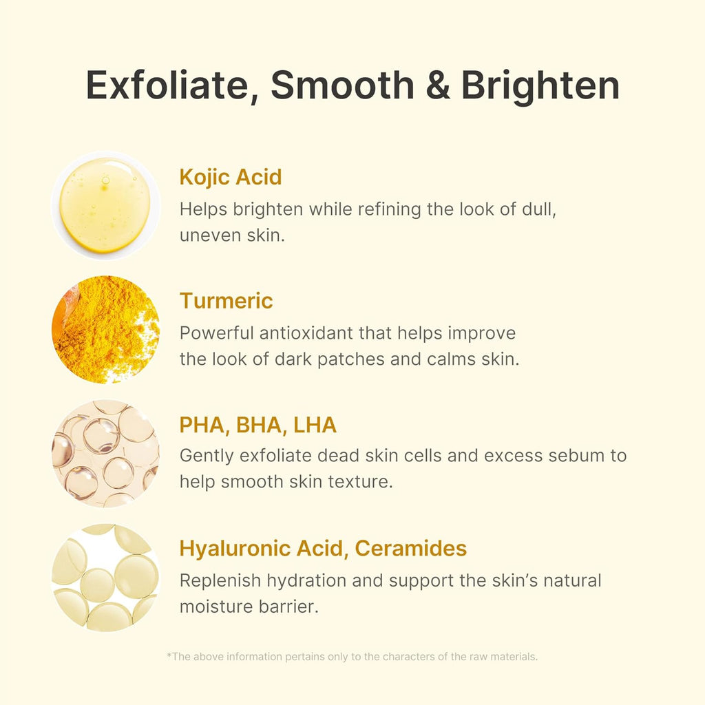 Body Peel Shot with Kojic Acid Turmeric, Brightening & Exfoliating