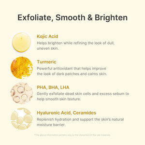 Body Peel Shot with Kojic Acid Turmeric, Brightening & Exfoliating