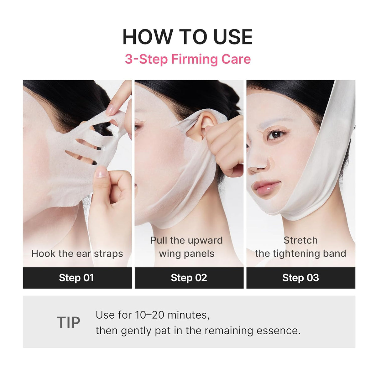 PDRN Pink Tension-Up 3-Step Contouring Sheet Mask