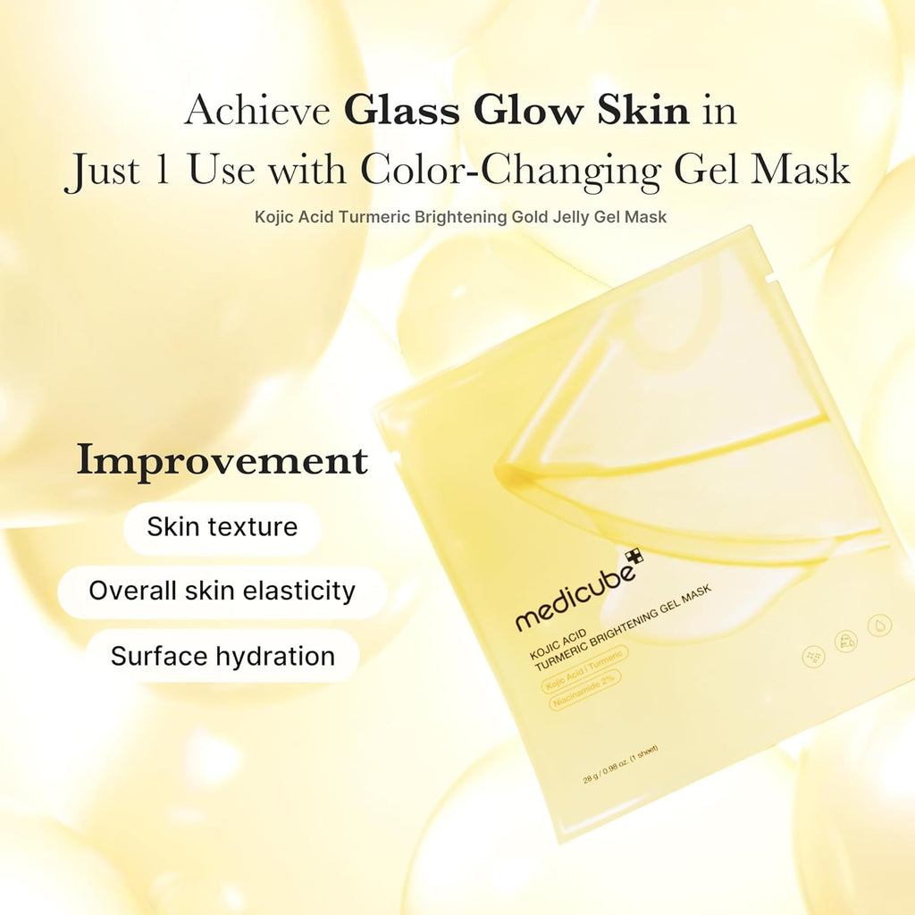 Brightening Jelly Gel Mask with Kojic Acid and Turmeric, Set of 4