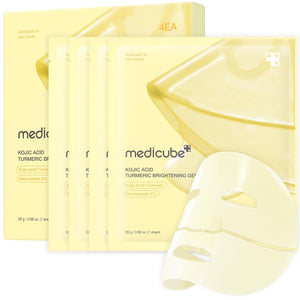 Brightening Jelly Gel Mask with Kojic Acid and Turmeric, Set of 4