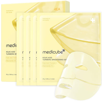Brightening Jelly Gel Mask with Kojic Acid and Turmeric, Set of 4